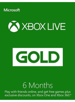 Xbox Live Gold 6 месяцев Карта подписки